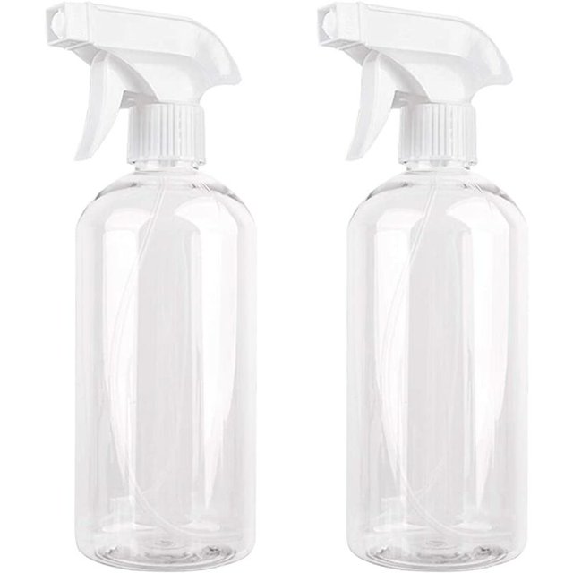 Botella De Spray Vacía De 500 Ml, Juego De 2 Botellas De Plástico Vacías Con Bomba De Spray Para Plantas, Cabello, Limpieza, Jardinería, Transparente