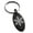 Black, variant on Stainless Steel Crystallized Snowflake Engraved Small Oval Charm Keychain Keyring