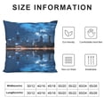 thumbnail image 5 of Chilfamy City Skyline Reflection Night Pillow Covers for Couch Sofa Indoor Outdoor, High-Quality 1PC 22x22in, 5 of 5