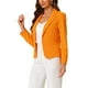 thumbnail image 4 of Blazer de Negocios INSPIRE CHIC para Mujeres, Chaquetas de Traje Casual Elegante de Oficina, Abierto Frontal, Talla XS, Naranja, 4 of 6