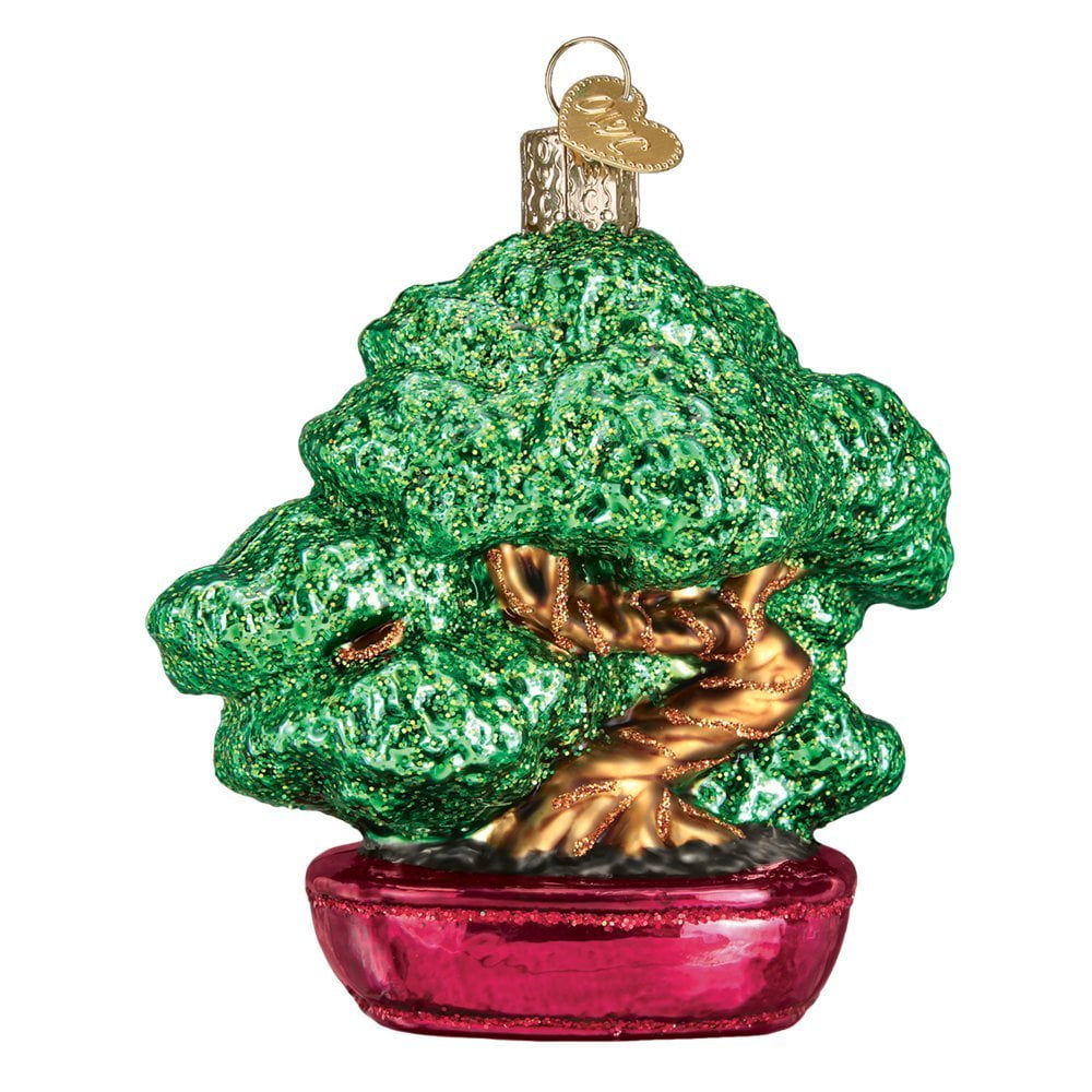 old world christmas 48039 ornament, bonsai tree