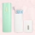 thumbnail image 7 of Unique Bargains 2pcs Toothbrush Travel Case PP Toothbrush Travel Case Traveling for Travel White Green 7.68"x2.36", 7 of 7