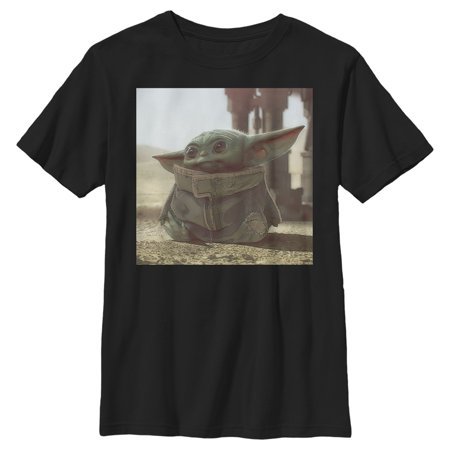 Boy s Star Wars: The Mandalorian The Child Square Frame Graphic Tee Black X Small