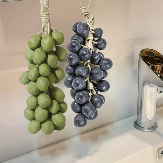 Xihbxyly Jabón de Uva Verde, Hecho a Mano con Cera Natural, Diseño Decorativo Realista, Limpieza Suave, Adorno para Baño y Sala de Estar, Ideal Como Regalo, Tamaño de 38 Cm.