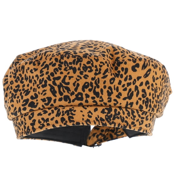 WORGEOUS Cold Weather Beret Cap Beret Hat Leopard Polyester 1Pcs Versatile Outfit Matching