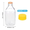 thumbnail image 2 of Uxcell Round Media Storage Bottles, 1000ml Thickened Glass Graduated Round Bottles with GL45 Yellow Screw Cap for Lab Water Reagent Liquids, Clear, 2 of 7