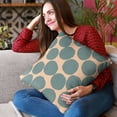 thumbnail image 2 of Plutus Brands Blue Plutus Dots Luxury Throw Pillow 18 in x 18in, Double Sided 18" x 18", 2 of 2