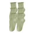 thumbnail image 2 of Wancir 3 Pairs of Ruffle Socks Women, Ruffle Turn-Cuff Casual Cute Girl Ruffle Socks Breathable Cool Ruffle Ankle Socks, 2 of 3