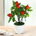 thumbnail image 5 of Iumwxz Artificial Potted Plant with 7 Pachycarpus Fortunei Large Fruit Bonsai for Indoor Tabletop Decoration Fake Plants No Maintenance Required, 5 of 6