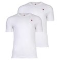 thumbnail image 1 of U.S. POLO ASSN. Men's T-shirts, Lot de 2 - Col Rond, logo Brodé, Coton Blanc m (Moyen), 1 of 3