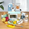 thumbnail image 2 of DIY Wooden Toy Pretend Play Simulation Kitchen Coffee Machine Cooking Food Model Set Educational Toys For Children Kids Girls, 2 of 7
