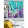 thumbnail image 3 of Purple Wildflower Sheer Curtains 72 Inch Length 2 Panels Set, Botanical Watercolor Floral Plant Voile Window Treatment Rod Pocket Curtains Sheers Drapes for Bedroom/Living Room/Kitchen 52"x72"x2, 3 of 7