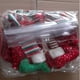 thumbnail image 5 of Puntoco Gorro de árbol de Navidad con forma de elfo rojo y verde, con lazo a rayas y decoración de lentejuelas, 5 of 8