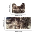 thumbnail image 3 of Linnome 2 Piece Mixed Color Bathroom Mat Set Extra Long Soft Water Absorption Non Slip Thick Washable for Toilet Shower, 3 of 6