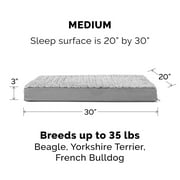 FurHaven Ultra Plush Orthopedic Deluxe Mattress Pet Bed for Dogs & Cats - Gray, Medium