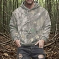 thumbnail image 2 of lulshou Unisex Hoodies Camouflage Leaf Print Hoodie Men & Women's Fleece-Lined Long Sleeve Sweatshirt with Front Pocket, Cozy Pullover for Outdoor, Camouflage, L, 2 of 8