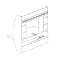 thumbnail image 3 of Bureau Prepac flottant avec étagères de rangement, 3 of 9