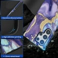 thumbnail image 5 of FKBRCL4U Compatible with Samsung Galaxy S23 Ultra Case Alcohol Ink Purple Golden Marble Pattern for Girl Full Body Design Soft Silicone Drop Shock Scratch Protection, 5 of 7