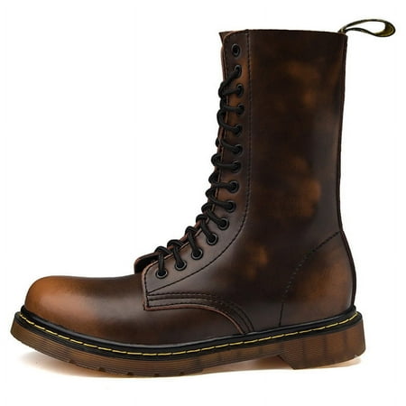 

Martin Women S Boots British Couple Leather Boots High-Top Military Boots Waterproof And Warm Long Boots Men And Women Trend Martin Shoes