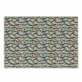 thumbnail image 1 of Vintage Cutting Board, Vintage 80s Style Geometrical Pattern with Triangles and Circles in Memphis Fashion, Decorative Tempered Glass Cutting and Serving Board, Small Size, Multicolor, by Ambesonne, 1 of 1