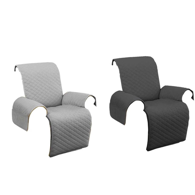 stanreset Fauteuil Inclinable Housse Élastique Réglable Sangles Anti-Dérapant Lavable Maison Hôtel Meubles Fauteuil Poussière Tache Slipcovers Mat Gris Foncé S