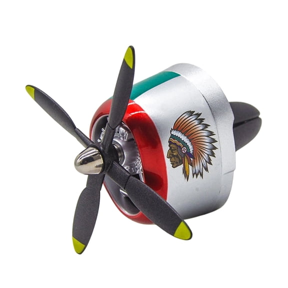 Retro Fighter Aircraft Shaped Car Air Freshener With Revolving Fan And Invigorating Scent