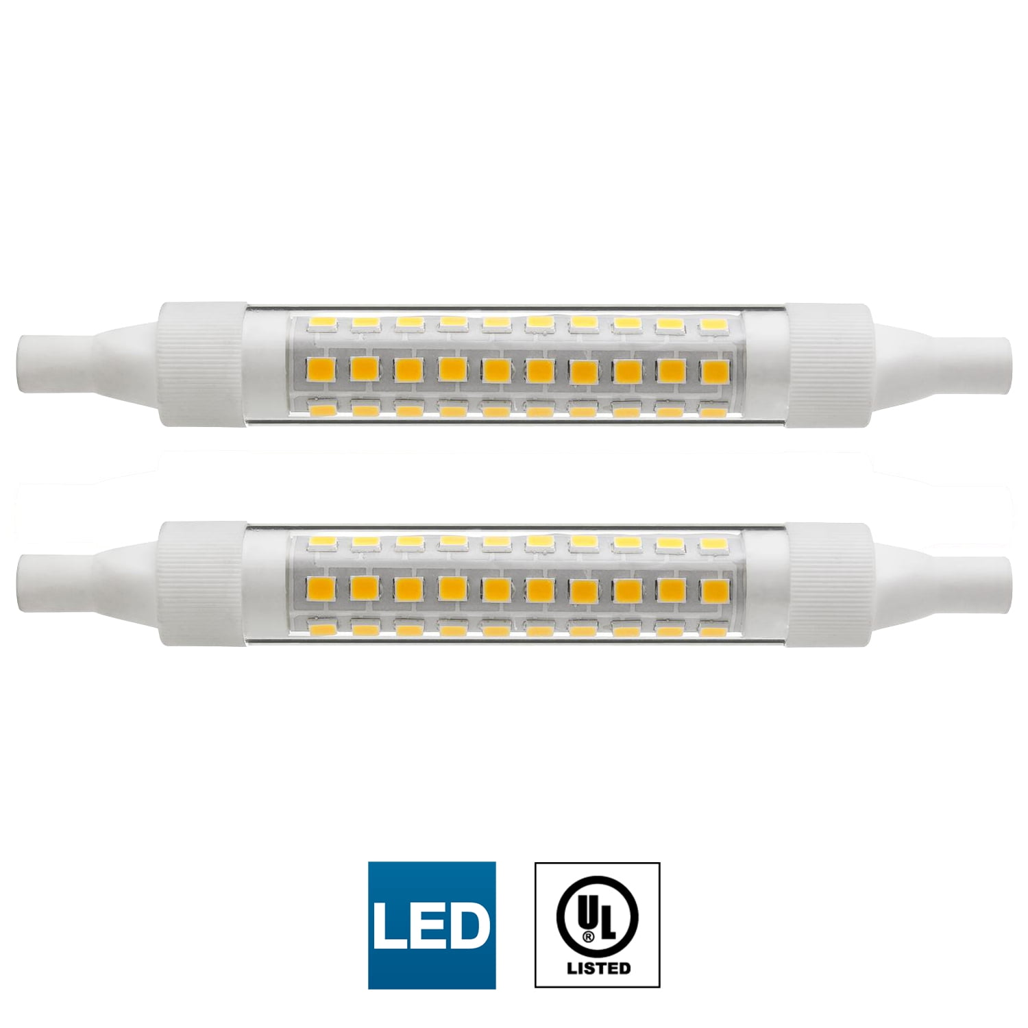 Overzicht Supplement Overleg Sunlite 81016-SU LED T5 Double Ended Light Bulb (R7s) 118 MM, 7 Watts (40W  Halogen Equivalent) 630 Lumen, UL Listed, 2 Pack 30K - Warm White -  Walmart.com