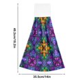 thumbnail image 6 of Yayeee Kitchen Hanging Hand Towels Set of 2 with Loop Bathroom Absorbent Tie Towel, Purple Stained Glass Pattern, 6 of 7