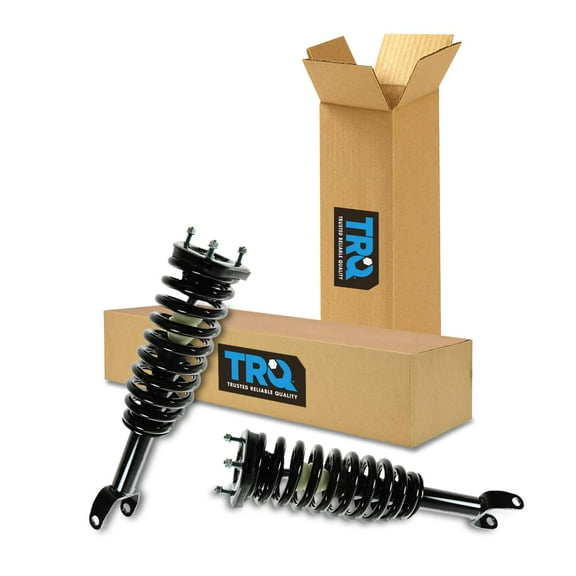 TRQ Front Strut & Coil Spring Assembly Set Driver & Passenger Sides Fits Select 05-09 Dodge Dakota 06-09 Mitsubishi Raider