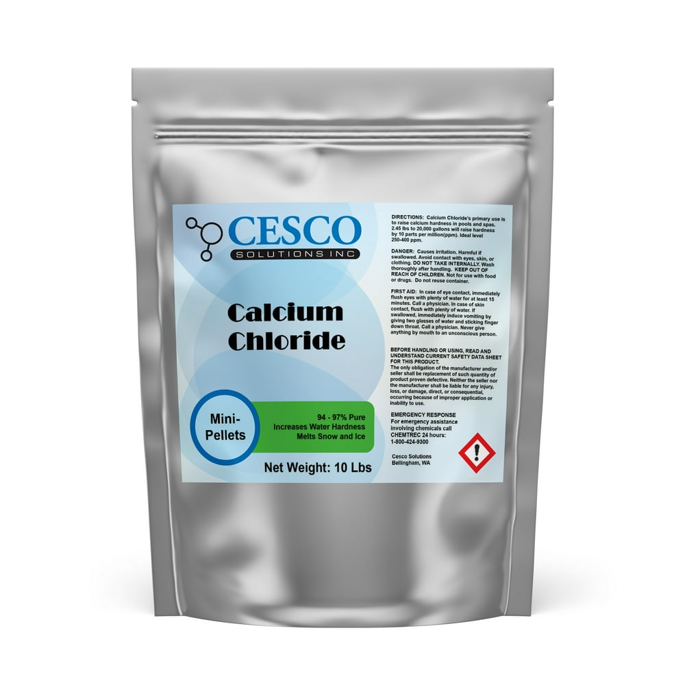 Calcium Chloride Mini Pellets - 94 - 97% Pure - Hardness Increaser and