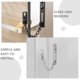 thumbnail image 3 of KAKOWELY 2Ud Cadena De Seguridad Para Puerta Con Resistente Ideal Para Hogar Y Negocios, 3 of 8