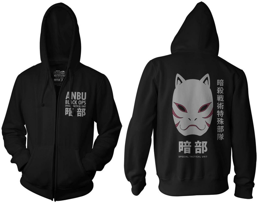 Ripple Junction Naruto Shippuden Anbu Black Ops Adult Zip Hoodie 3xl Black Walmart Com