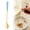 Blue, variant on 1 Piece Mixing Spoon for Coffee, Dessert, Ice Cream, Milkshake, Stainless Steel Iced Teaspoon with Ceramic Handle, Tablespoon, Espresso Cocktail Stirring Spoon, 6.8-Inch (Pink)