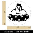 thumbnail image 2 of Christmas Chicken Laying in Wreath Rubber Stamp for Scrapbooking Crafting Stamping - Medium 1 Inch, 2 of 7