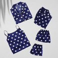 thumbnail image 2 of Sngxgn Women's Sets Ribbed Pajamas Set Sleeveless Crop Top and Tie Front Shorts Lounge Set Sleepwear(Blue,L), 2 of 4