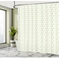 thumbnail image 4 of Ambesonne Spring Shower Curtain, Vintage Hearts Flowers Leaf, 69"Wx70"L, Orange Lime Green, 4 of 4