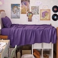 thumbnail image 2 of Juego de sábanas Bedsure Twin XL para dormitorio, 3 piezas, color morado, 2 of 7