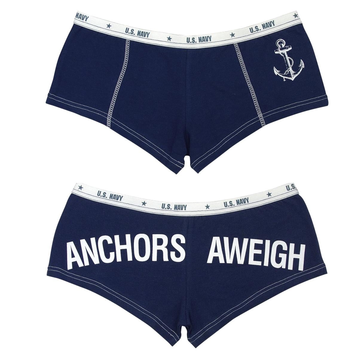 Rothco Womens Blue Anchors Away Booty Shorts Underwear