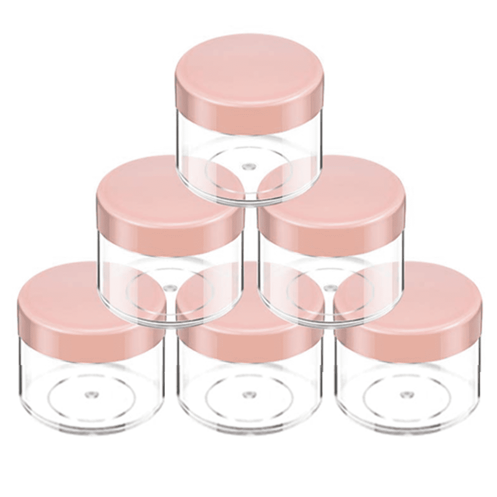LONGWAY1.7oz/50ml Empty Slime Containers Plastic Jars with Lids for Beauty  Products, DIY Slime Making or Travel Storage MakeUp (12 Pack, Pink)