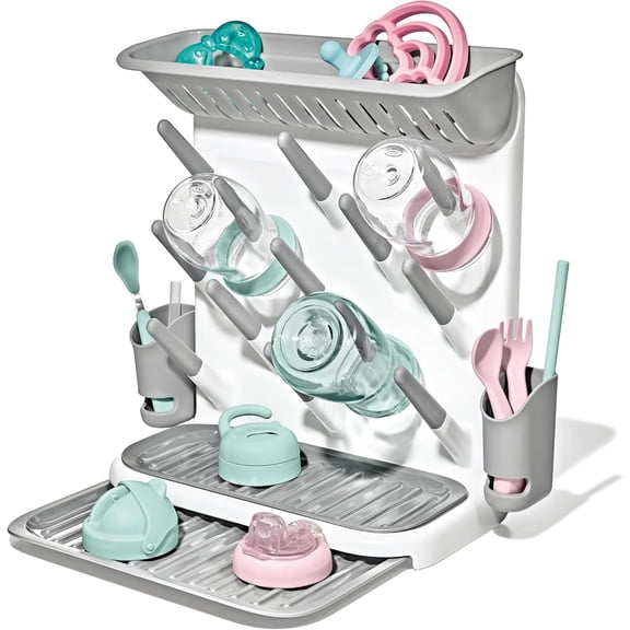 Expandable Drying Rack – Space-Saving Drying Rack | Newborn and Baby Essentials | Breastfeeding Essentials | Dry Baby Bottles | Save Space in Kitchen