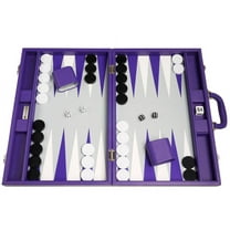 Silverman & Co. 19-inch Premium Backgammon Set - Large - Purple