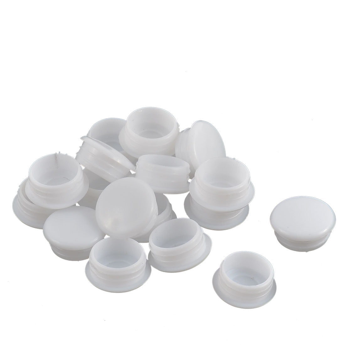 Home Plastic Round Flush Mount Cable Connector Hole Cover Plugs White