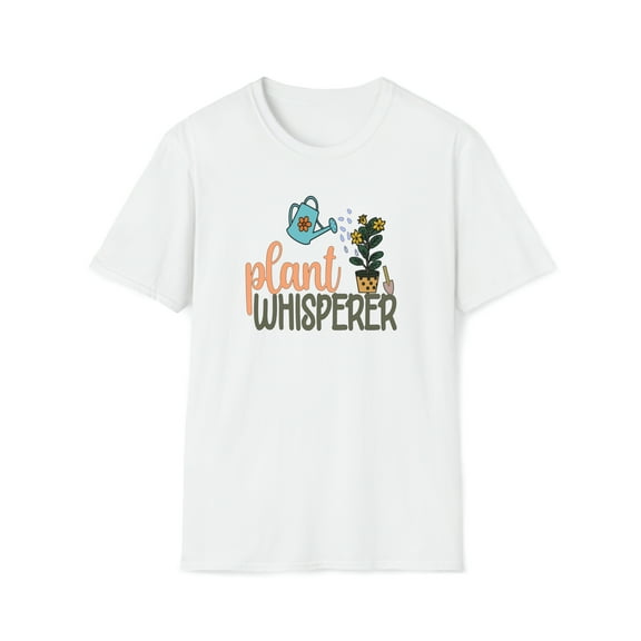 Plant Whisperer, Gildan Unisex Softstyle T-Shirt, Garden Graphic Tee, S-3XL