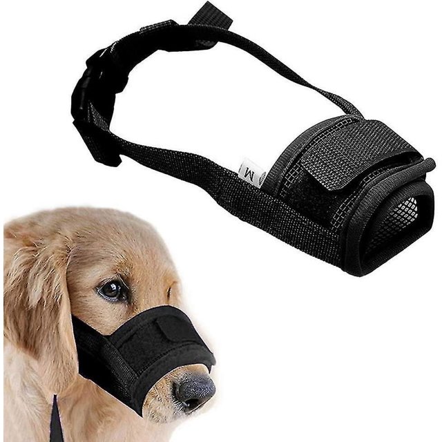 Bozal para perros: bozal suave ajustable para perros pequeños, medianos y grandes, bozales de entrenamiento de malla de aire para morder, ladrar y masticar, malla transpirable y