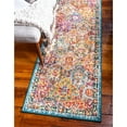 thumbnail image 2 of Unique Loom Tapis à Carreaux Saturé 2' 2 x 6' Runner Multi/bleu, 2 of 2