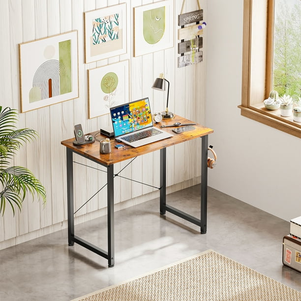 32 inch Small Computer Desk for Small Space Modern Simple Style Desk for Living Room Bedroom Home Office Sturdy Student Writing Desk Gift for Kid