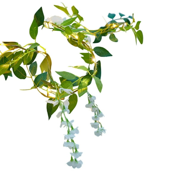 Outdoor Twinkling Tree Garland, Festival Decorations Indoor, Festival-Garland with Lights,Fairy Light Olive Vine Garland with Timer for Fireplace, Festival, Home,Olive Garland With Warm White LED