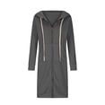 thumbnail image 5 of HAiming Womens Long Zipper Hoodies Coat Winter Drawstring Long Sleeve Warm Jacket Plus Size Casual Outwear with Pocket, 5 of 7