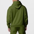 thumbnail image 6 of Axiiglly Mens Outfits 2 Piece Solid Color Zipper Hooded Sweatshirt Tracksuit Elastic Waist Jogging Sweatpant with Pockets Casual Soft Cotton Outdoor Hiking Running Sport Suits Set S-4XL, 6 of 9