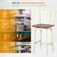 thumbnail image 5 of Gymax 2PCS Bar Stool 24.5'' Swivel Counter Height Chair w/ Footrest Cream, 5 of 8